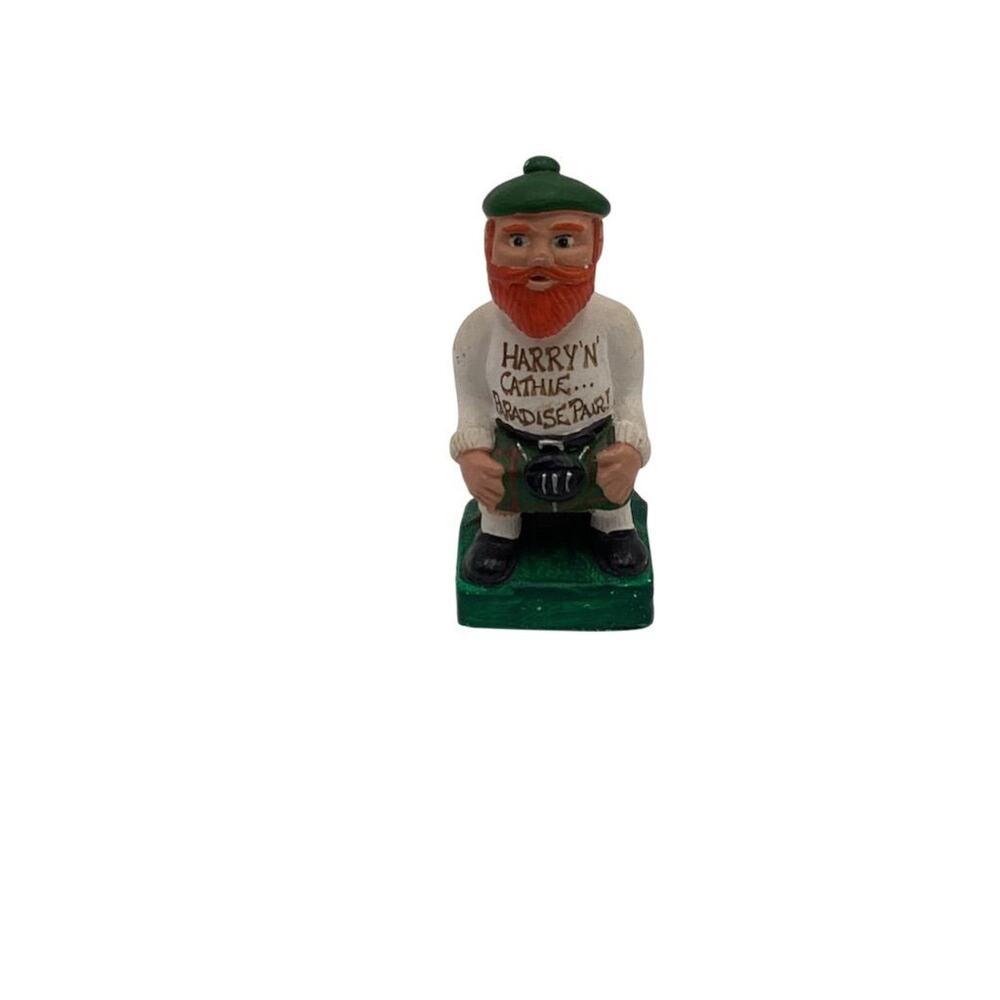 Vintage RE Bachman Hand-Painted Scottish Folk Art Figurine 4.5"